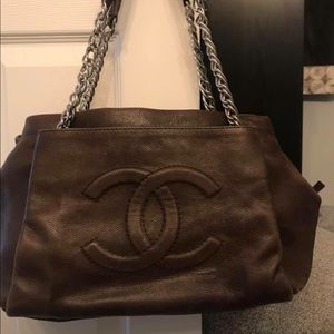 CHANEL brown purse